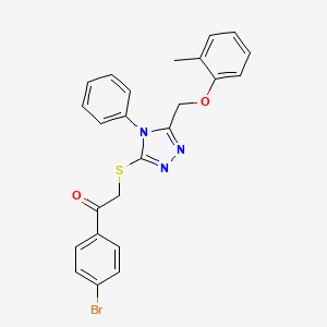 1-(4-bromophenyl)-2-({5-[(2-methylphenoxy)methyl]-4-phenyl-4H-1,2,4-triazol-3-yl}thio)ethanone