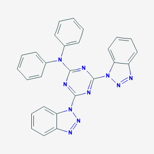 molecular formula C27H18N10 B414453 4,6-di(1H-1,2,3-benzotriazol-1-yl)-N,N-diphenyl-1,3,5-triazin-2-amine 