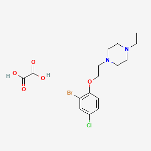 1-[2-(2-Bromo-4-chlorophenoxy)ethyl]-4-ethylpiperazine;oxalic acid