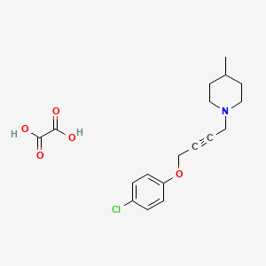 molecular formula C18H22ClNO5 B4144546 1-[4-(4-chlorophenoxy)-2-butyn-1-yl]-4-methylpiperidine oxalate 