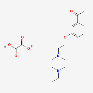 1-[3-[2-(4-Ethylpiperazin-1-yl)ethoxy]phenyl]ethanone;oxalic acid