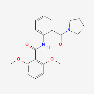 2,6-dimethoxy-N-[2-(1-pyrrolidinylcarbonyl)phenyl]benzamide