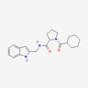 1-(cyclohexanecarbonyl)-N-(1H-indol-2-ylmethyl)pyrrolidine-2-carboxamide