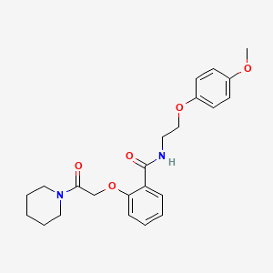 N-[2-(4-methoxyphenoxy)ethyl]-2-[2-oxo-2-(1-piperidinyl)ethoxy]benzamide