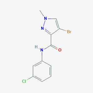 molecular formula C11H9BrClN3O B414463 4-bromo-N-(3-chlorophenyl)-1-methyl-1H-pyrazole-3-carboxamide CAS No. 353245-61-1