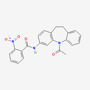 molecular formula C23H19N3O4 B4144639 N-(5-acetyl-10,11-dihydro-5H-dibenzo[b,f]azepin-3-yl)-2-nitrobenzamide 