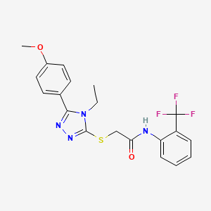 2-{[4-ethyl-5-(4-methoxyphenyl)-4H-1,2,4-triazol-3-yl]thio}-N-[2-(trifluoromethyl)phenyl]acetamide