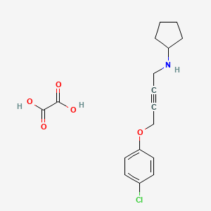 N-[4-(4-chlorophenoxy)but-2-ynyl]cyclopentanamine;oxalic acid