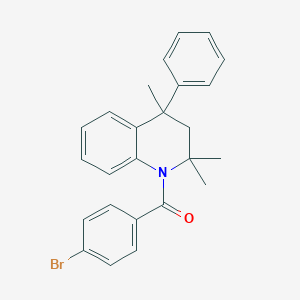 molecular formula C25H24BrNO B414467 (4-bromophenyl)(2,2,4-trimethyl-4-phenyl-3,4-dihydroquinolin-1(2H)-yl)methanone 