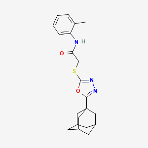 2-{[5-(1-adamantyl)-1,3,4-oxadiazol-2-yl]thio}-N-(2-methylphenyl)acetamide