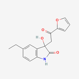 5-ethyl-3-[2-(2-furyl)-2-oxoethyl]-3-hydroxy-1,3-dihydro-2H-indol-2-one