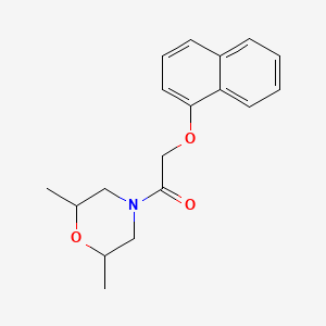 molecular formula C18H21NO3 B4144721 1-(2,6-Dimethylmorpholin-4-yl)-2-naphthalen-1-yloxyethanone 