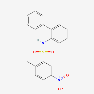 molecular formula C19H16N2O4S B4144727 N-2-biphenylyl-2-methyl-5-nitrobenzenesulfonamide 