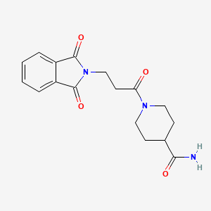 1-[3-(1,3-dioxo-1,3-dihydro-2H-isoindol-2-yl)propanoyl]-4-piperidinecarboxamide