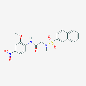 N-(2-methoxy-4-nitrophenyl)-2-[methyl(naphthalen-2-ylsulfonyl)amino]acetamide