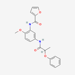 N-{2-methoxy-5-[(2-phenoxypropanoyl)amino]phenyl}furan-2-carboxamide