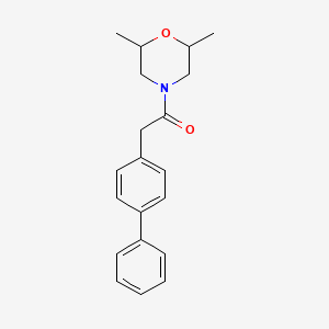 molecular formula C20H23NO2 B4144763 4-(4-biphenylylacetyl)-2,6-dimethylmorpholine 