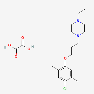 1-[3-(4-Chloro-2,5-dimethylphenoxy)propyl]-4-ethylpiperazine;oxalic acid