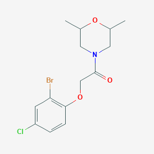 2-(2-Bromo-4-chlorophenoxy)-1-(2,6-dimethylmorpholin-4-yl)ethanone