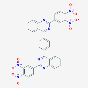molecular formula C34H18N8O8 B414481 2-(3,4-Dinitrophenyl)-4-[4-[2-(3,4-dinitrophenyl)quinazolin-4-yl]phenyl]quinazoline 