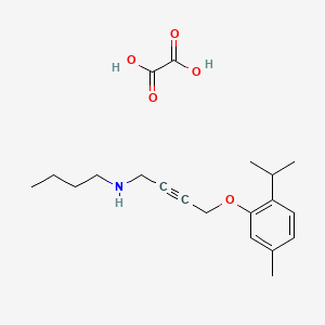 molecular formula C20H29NO5 B4144816 N-butyl-4-(2-isopropyl-5-methylphenoxy)-2-butyn-1-amine oxalate 