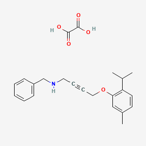 molecular formula C23H27NO5 B4144820 N-benzyl-4-(5-methyl-2-propan-2-ylphenoxy)but-2-yn-1-amine;oxalic acid 