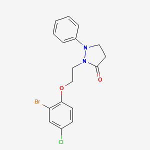 2-[2-(2-bromo-4-chlorophenoxy)ethyl]-1-phenyl-3-pyrazolidinone