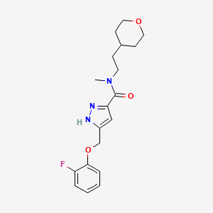 5-[(2-fluorophenoxy)methyl]-N-methyl-N-[2-(tetrahydro-2H-pyran-4-yl)ethyl]-1H-pyrazole-3-carboxamide