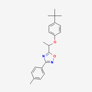 5-[1-(4-tert-butylphenoxy)ethyl]-3-(4-methylphenyl)-1,2,4-oxadiazole