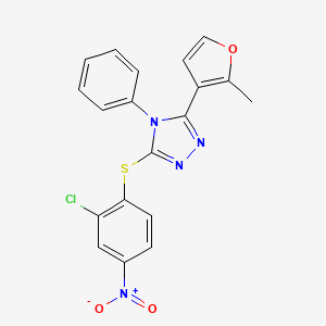 molecular formula C19H13ClN4O3S B4144871 3-[(2-chloro-4-nitrophenyl)thio]-5-(2-methyl-3-furyl)-4-phenyl-4H-1,2,4-triazole 