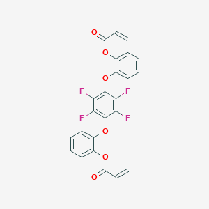 molecular formula C26H18F4O6 B414488 2-{2,3,5,6-Tetrafluoro-4-[2-(methacryloyloxy)phenoxy]phenoxy}phenyl 2-methylacrylate 