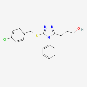 3-{5-[(4-chlorobenzyl)thio]-4-phenyl-4H-1,2,4-triazol-3-yl}-1-propanol