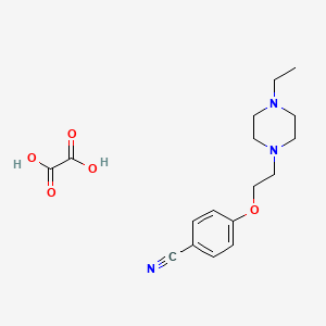 4-[2-(4-Ethylpiperazin-1-yl)ethoxy]benzonitrile;oxalic acid