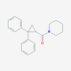 molecular formula C21H23NO B414493 1-[(2,2-Diphenylcyclopropyl)carbonyl]piperidine 