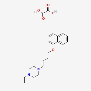 molecular formula C22H30N2O5 B4144949 1-Ethyl-4-(4-naphthalen-1-yloxybutyl)piperazine;oxalic acid 