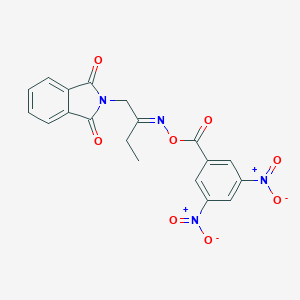 molecular formula C19H14N4O8 B414496 2-{2-[({3,5-dinitrobenzoyl}oxy)imino]butyl}-1H-isoindole-1,3(2H)-dione 