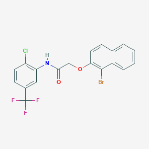 2-[(1-bromo-2-naphthyl)oxy]-N-[2-chloro-5-(trifluoromethyl)phenyl]acetamide