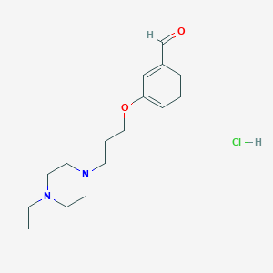 3-[3-(4-Ethylpiperazin-1-yl)propoxy]benzaldehyde;hydrochloride