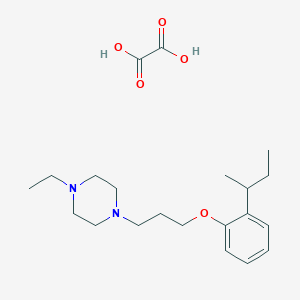 1-[3-(2-Butan-2-ylphenoxy)propyl]-4-ethylpiperazine;oxalic acid