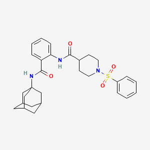 N-{2-[(1-adamantylamino)carbonyl]phenyl}-1-(phenylsulfonyl)-4-piperidinecarboxamide