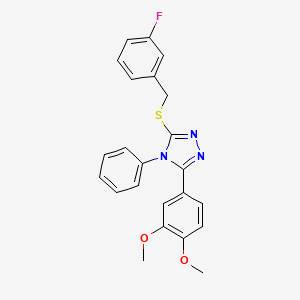 3-(3,4-dimethoxyphenyl)-5-[(3-fluorobenzyl)thio]-4-phenyl-4H-1,2,4-triazole