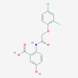 molecular formula C16H14ClNO5 B4145057 2-{[(4-chloro-2-methylphenoxy)acetyl]amino}-5-hydroxybenzoic acid 