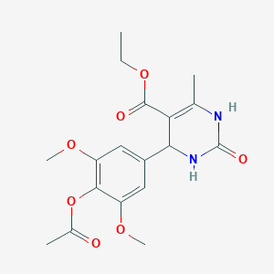 ethyl 4-[4-(acetyloxy)-3,5-dimethoxyphenyl]-6-methyl-2-oxo-1,2,3,4-tetrahydro-5-pyrimidinecarboxylate