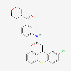 2-(2-chloro-9H-thioxanthen-9-yl)-N-[3-(4-morpholinylcarbonyl)phenyl]acetamide