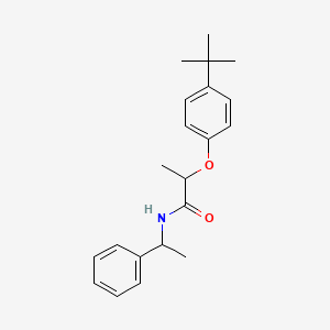 2-(4-tert-butylphenoxy)-N-(1-phenylethyl)propanamide