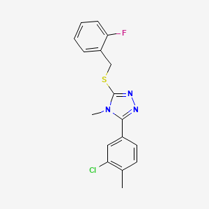 3-(3-chloro-4-methylphenyl)-5-[(2-fluorobenzyl)thio]-4-methyl-4H-1,2,4-triazole