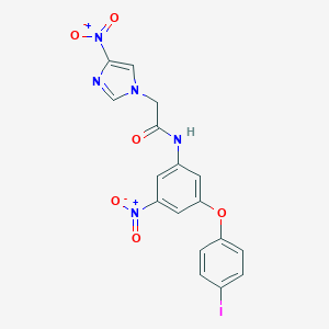 molecular formula C17H12IN5O6 B414512 2-{4-nitro-1H-imidazol-1-yl}-N-[3-nitro-5-(4-iodophenoxy)phenyl]acetamide 