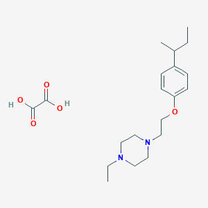 1-[2-(4-Butan-2-ylphenoxy)ethyl]-4-ethylpiperazine;oxalic acid