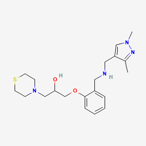 1-[2-({[(1,3-dimethyl-1H-pyrazol-4-yl)methyl]amino}methyl)phenoxy]-3-(4-thiomorpholinyl)-2-propanol