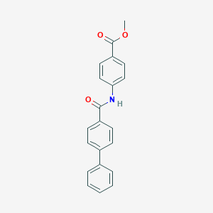 molecular formula C21H17NO3 B414514 Methyl 4-[(4-biphenylylcarbonyl)amino]benzoate 